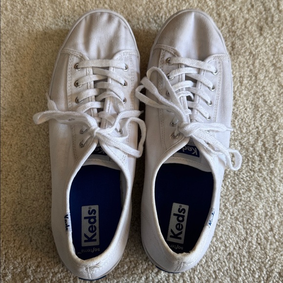 Keds women’s  Classic White Lace-Up Sneakers - Picture 3 of 4